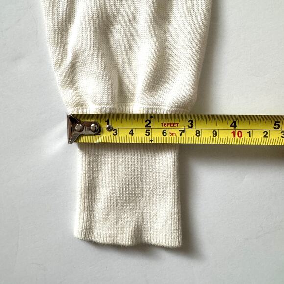 Spiritual Gangster Size S Women's Nikki Rainbow-Striped Sweater Ivory Cropped - Picture 9 of 10